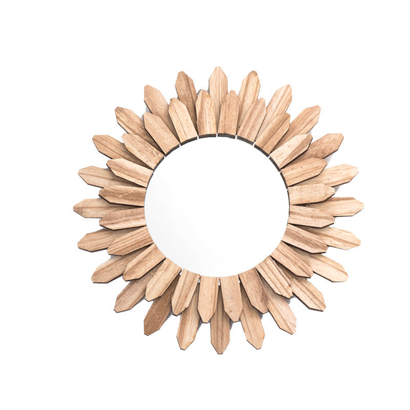 Solid Wood Hanging Mirror