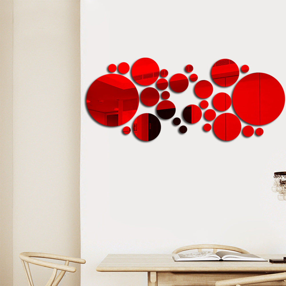 3D Acrylic Mirror Wall Sticker Set