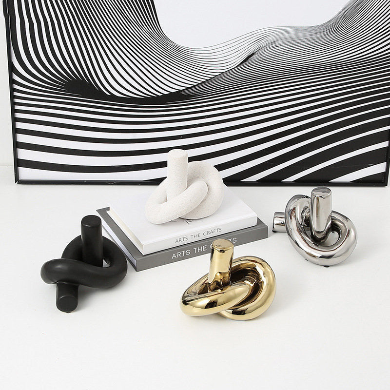 Twisted Tree Knot Ceramic Trinket for Unique, Artistic Décor